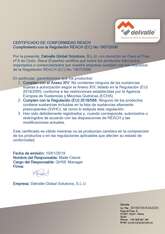 CERTIFICADO REACH · Glakor
