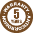 Logo 5 year anti-corrosion · Glakor